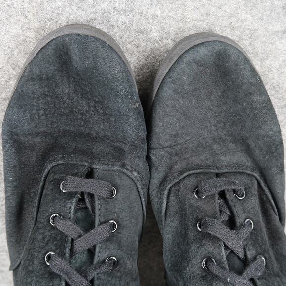 AJ Valenci Shoes Womens 11 Casual Sneaker Leather High Top Black Lace Up Trainer - Picture 12 of 15